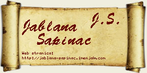 Jablana Šapinac vizit kartica